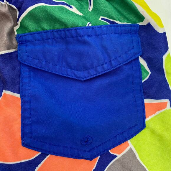 Cat & Jack Swim Trunks Blue Yellow Floral Aloha Boys Toddler Sz XS 4-5 - Picture 4 of 8